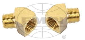 Oil Hose Fittings, Brass 45 Degree 3/8 X 3/8, Pair